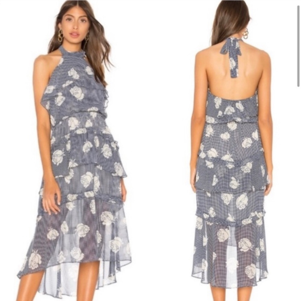 MISA Los Angeles Hot Boho Anca Tiered Halter dress size S NWT price firm!
